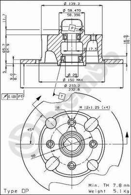 08216320 BREMBO Тормозной диск