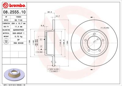 08255510 BREMBO Тормозной диск