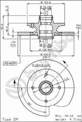 BS7291 BRECO Тормозной диск