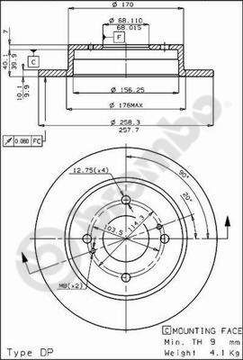 BS7352 BRECO Тормозной диск