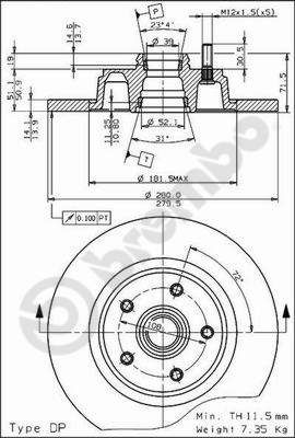 BS7354 BRECO Тормозной диск