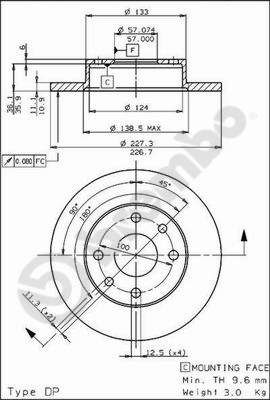 08511210 BREMBO Тормозной диск