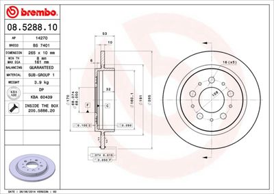 08528810 BREMBO Тормозной диск