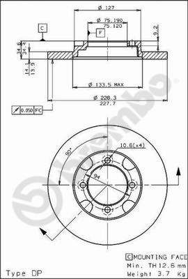 08535610 BREMBO Тормозной диск