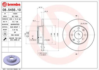 08545610 BREMBO Тормозной диск