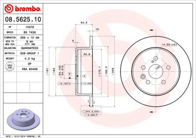 08562510 BREMBO Тормозной диск