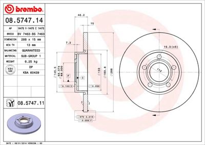 08574711 BREMBO Тормозной диск