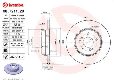 BS7640 BRECO Тормозной диск