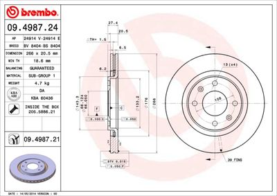 BS8404 BRECO Тормозной диск