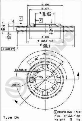 09670510 BREMBO Тормозной диск