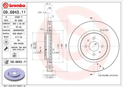 BV8282 BRECO Тормозной диск