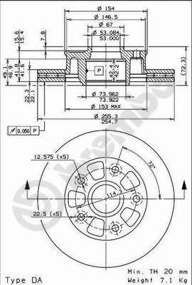 09685110 BREMBO Тормозной диск