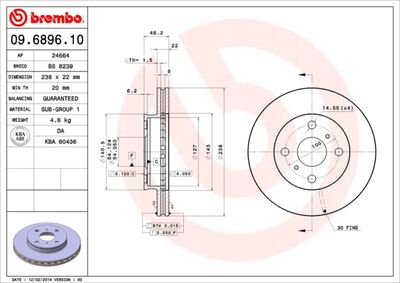 BS8239 BRECO Тормозной диск