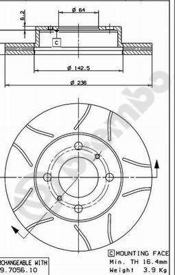 09705675 BREMBO Тормозной диск