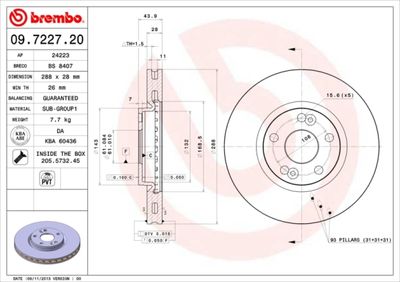 BS8407 BRECO Тормозной диск