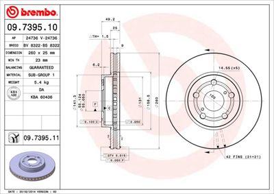 BS8322 BRECO Тормозной диск