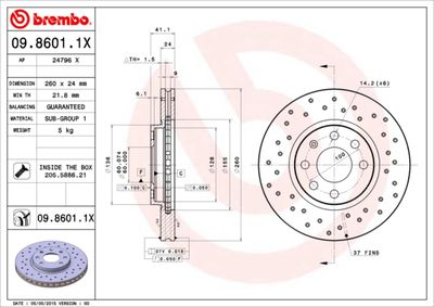 0986011X BREMBO Тормозной диск