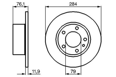 0986478037 BOSCH Тормозной диск