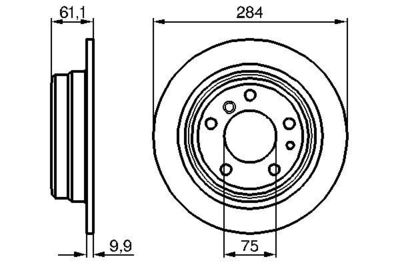 0986478044 BOSCH Тормозной диск