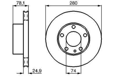 0986478049 BOSCH Тормозной диск