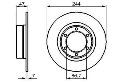 0986478050 BOSCH Тормозной диск