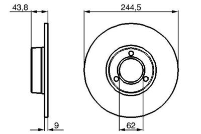 0986478052 BOSCH Тормозной диск