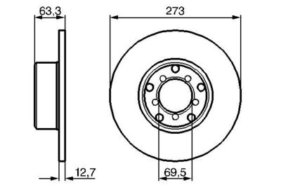 0986478055 BOSCH Тормозной диск