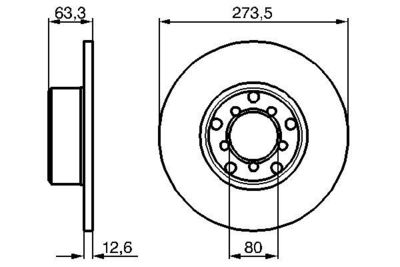 0986478057 BOSCH Тормозной диск