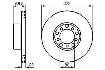 0986478061 BOSCH Тормозной диск