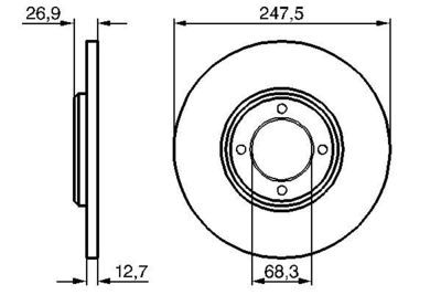 0986478071 BOSCH Тормозной диск