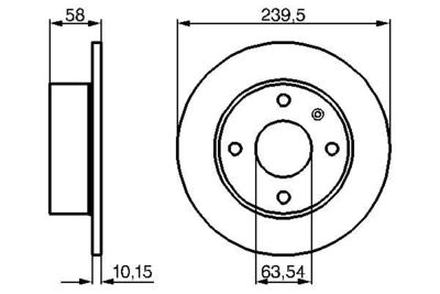 0986478072 BOSCH Тормозной диск