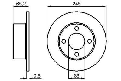 0986478073 BOSCH Тормозной диск