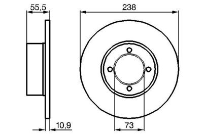 0986478079 BOSCH Тормозной диск