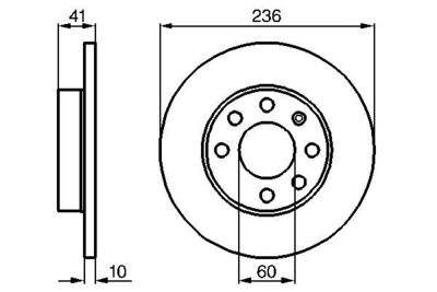 0986478080 BOSCH Тормозной диск