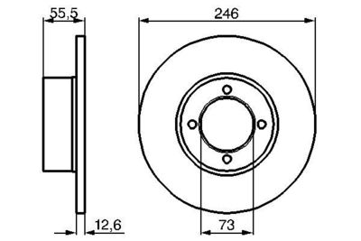 0986478082 BOSCH Тормозной диск