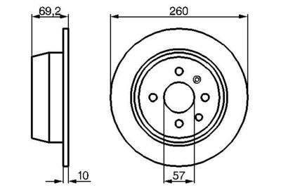 0986478086 BOSCH Тормозной диск