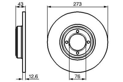 0986478091 BOSCH Тормозной диск