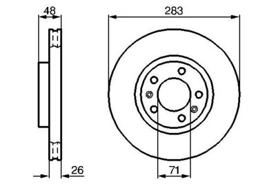 0986478125 BOSCH Тормозной диск