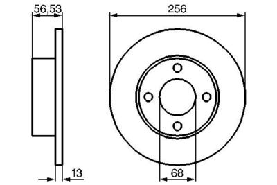 0986478130 BOSCH Тормозной диск