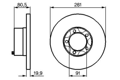 0986478138 BOSCH Тормозной диск