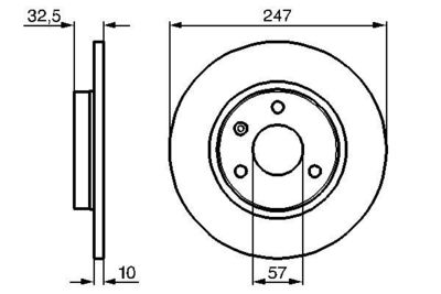 0986478142 BOSCH Тормозной диск