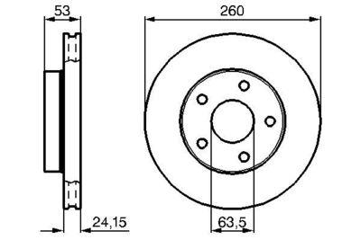 0986478195 BOSCH Тормозной диск