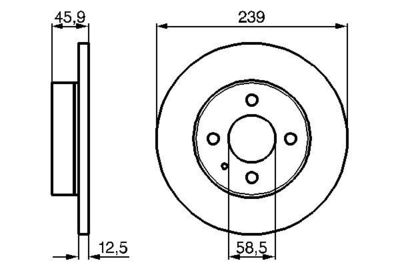 0986478212 BOSCH Тормозной диск