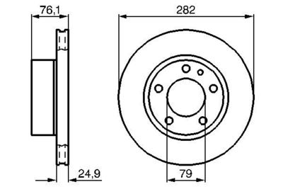 0986478217 BOSCH Тормозной диск