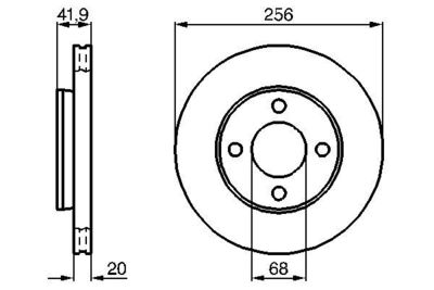 0986478225 BOSCH Тормозной диск