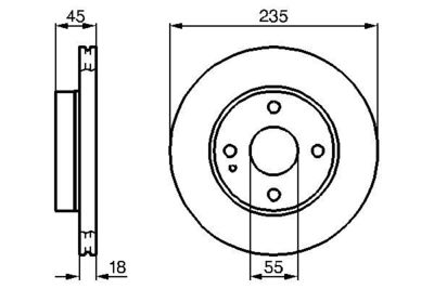 0986478241 BOSCH Тормозной диск