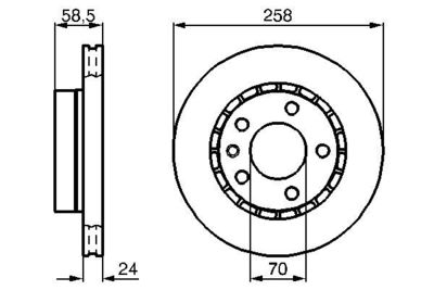 0986478265 BOSCH Тормозной диск