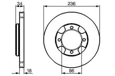 0986478277 BOSCH Тормозной диск