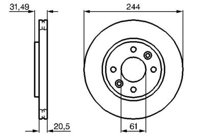 0986478278 BOSCH Тормозной диск