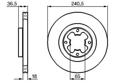 0986478292 BOSCH Тормозной диск